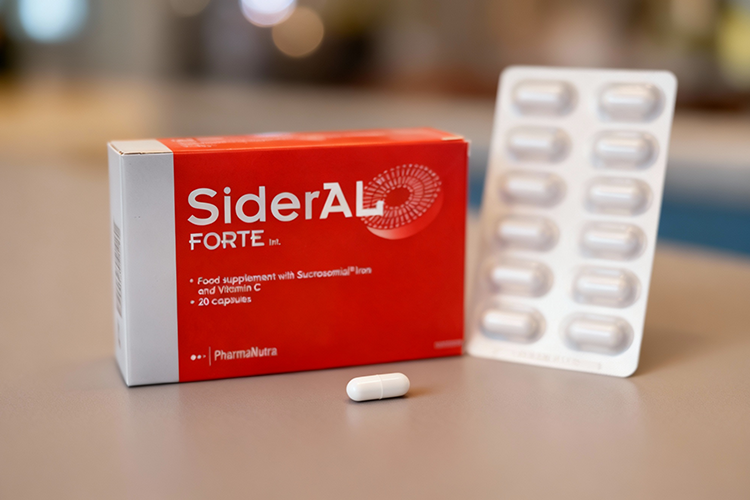 یک ورقه از مکمل آهن سیدرال فورت برای کم خونی